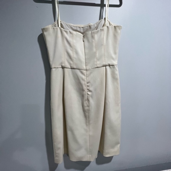 BCBG Strapless Mini Cream Colored Dress plus Matching Jacket Size XXS - Picture 6 of 11